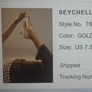 Seychelles Metallic Gold Square-Toe Ankle-Strap Sandals